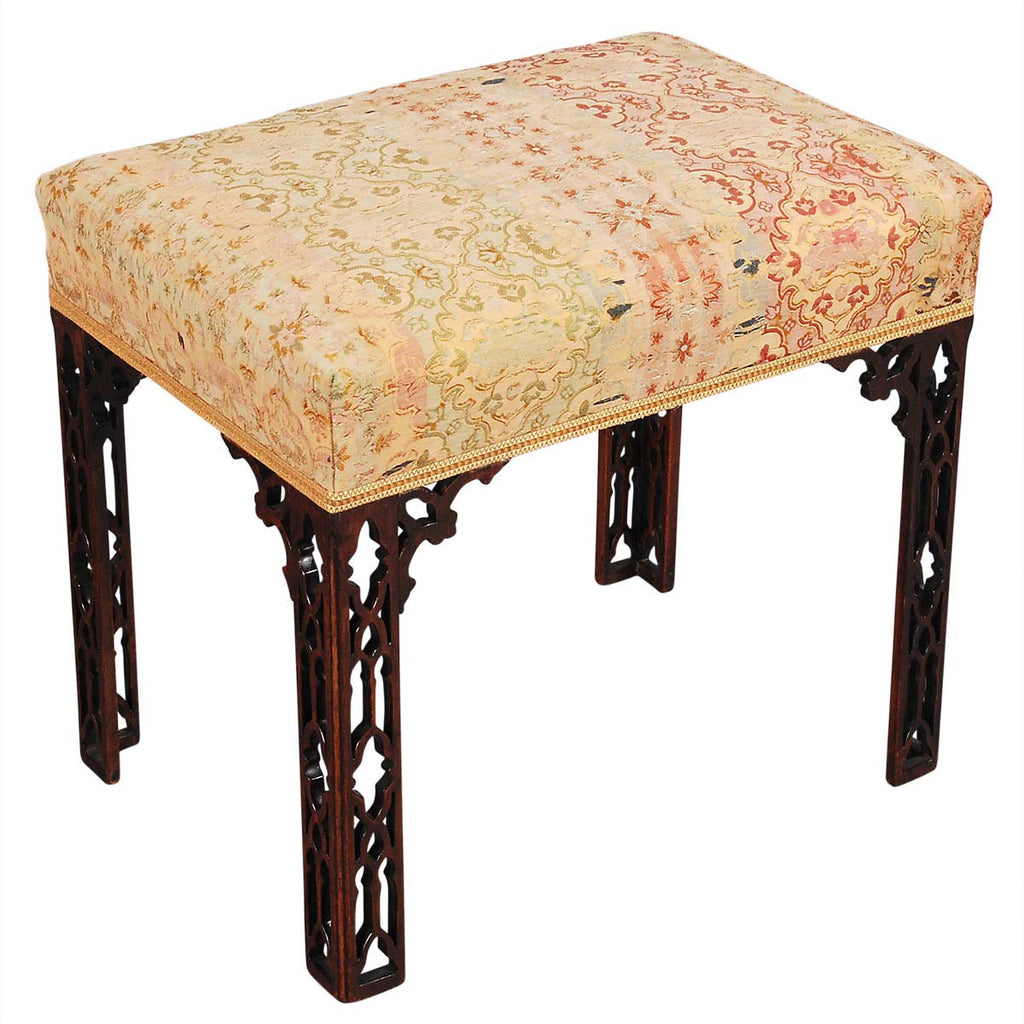 Pair of Chinese Chippendale Style Stools