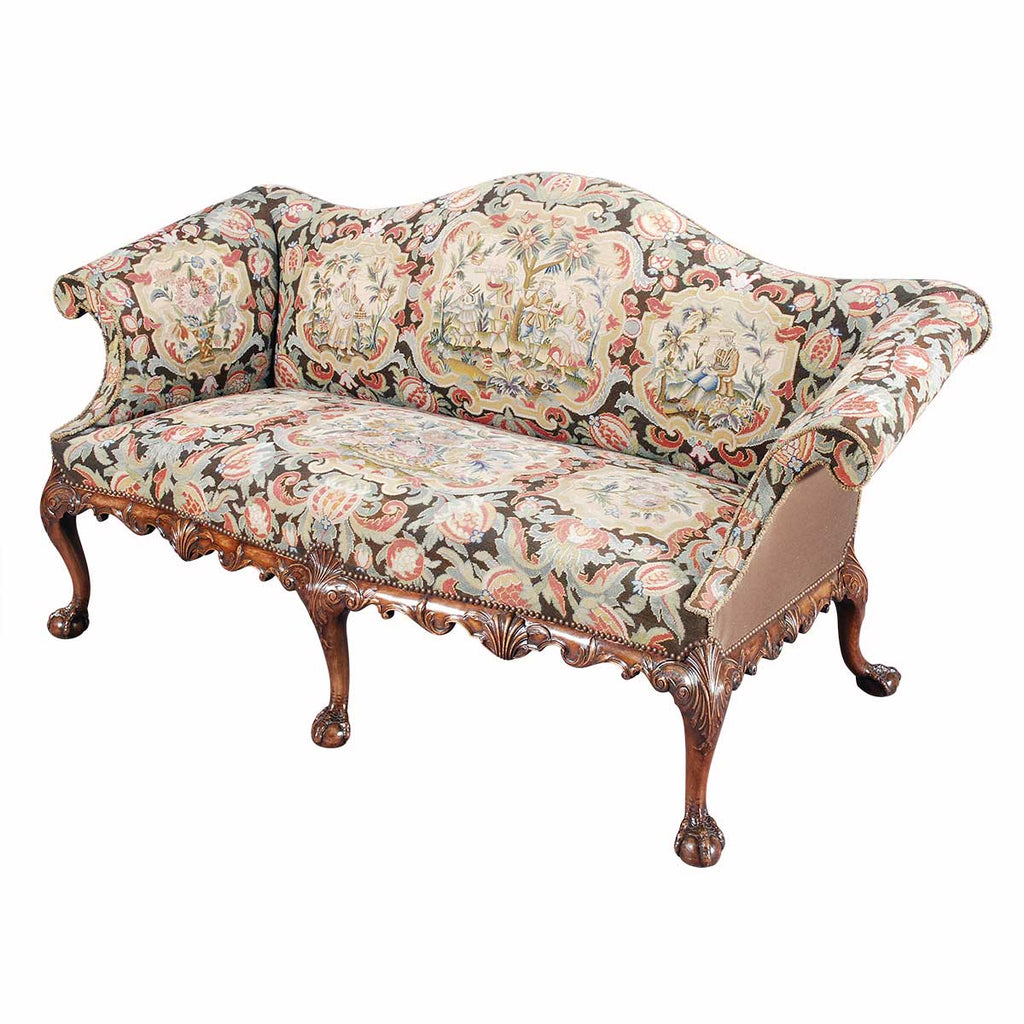 Pair of Needlepoint-Covered Sofas