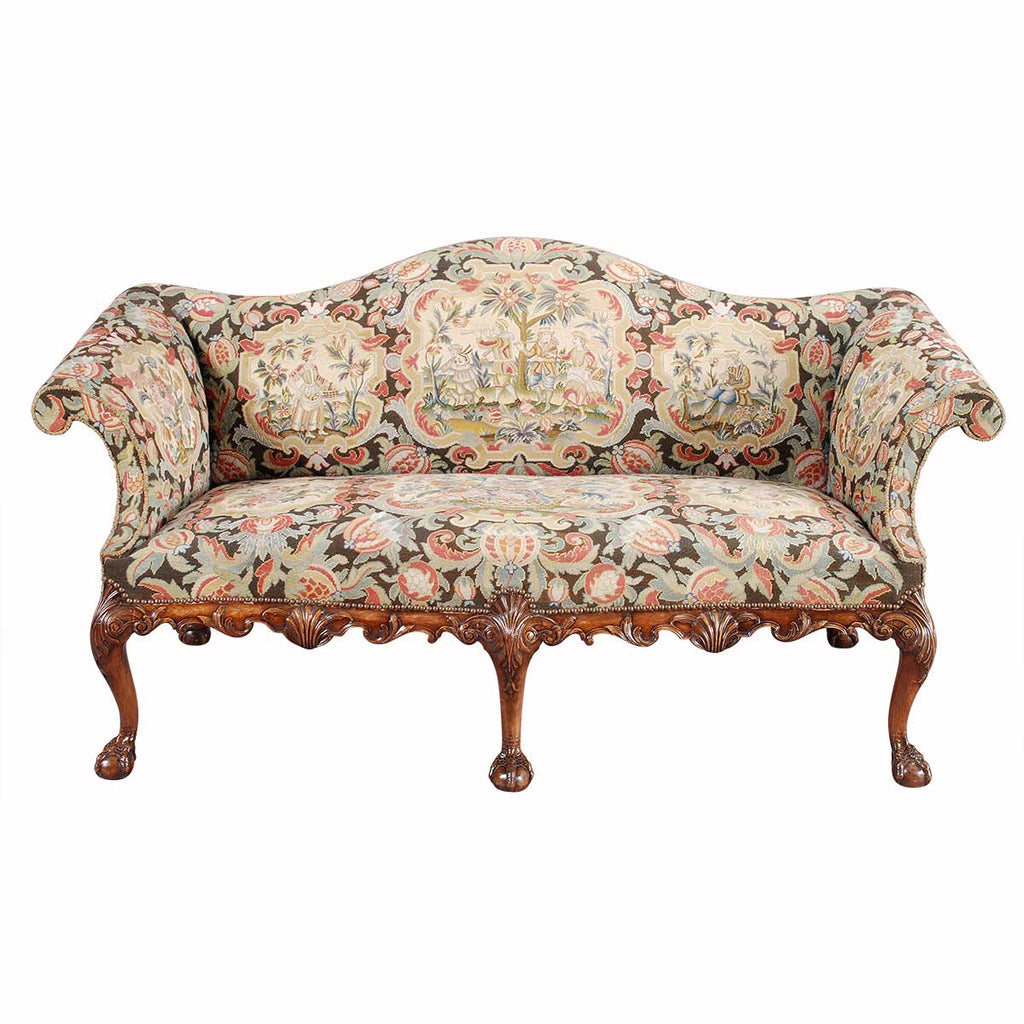 Pair of Needlepoint-Covered Sofas