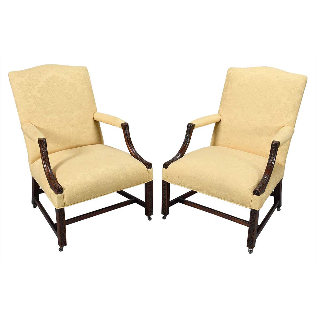 Pair of Mahogany Library Chairs