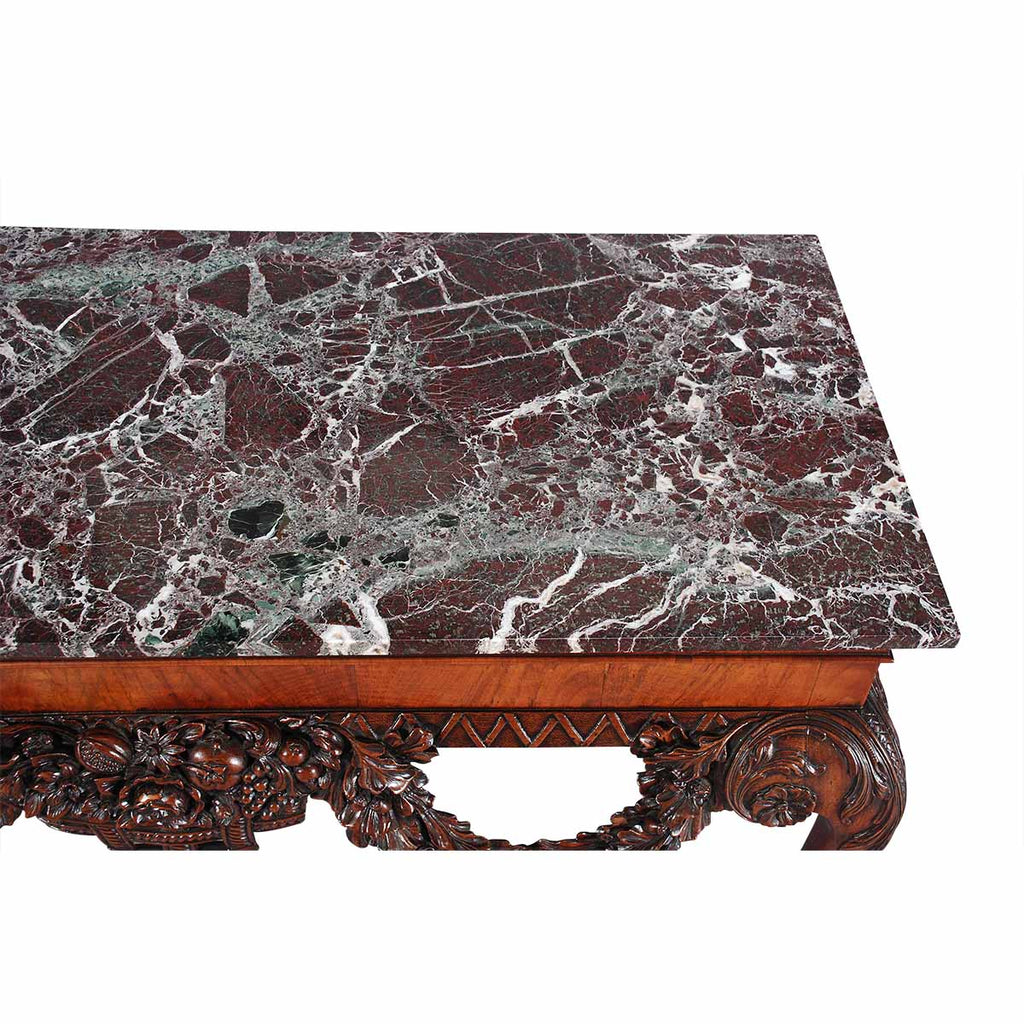 Pair of Irish Marble-Top Side Tables