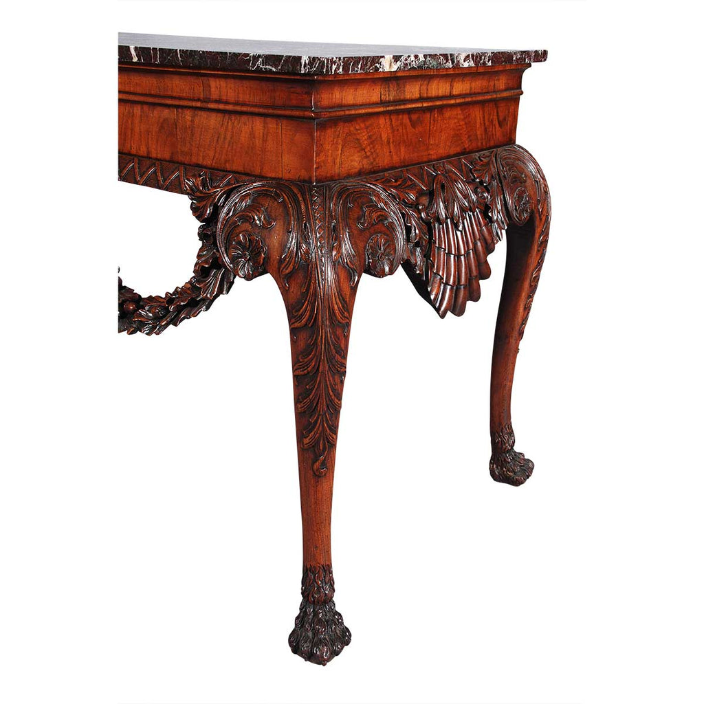 Pair of Irish Marble-Top Side Tables