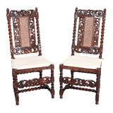 Pair of Charles II Style Hall Chairs