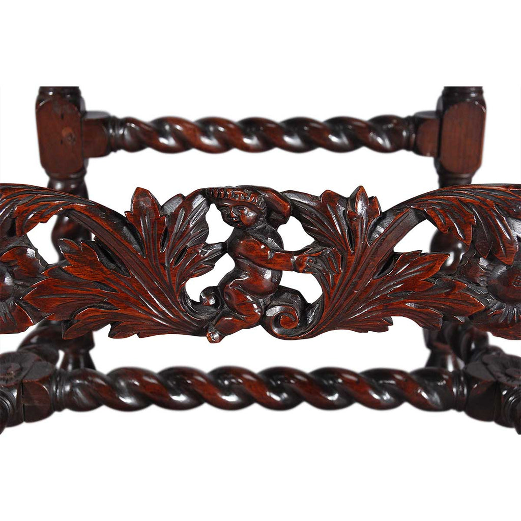 Pair of Charles II Style Hall Chairs