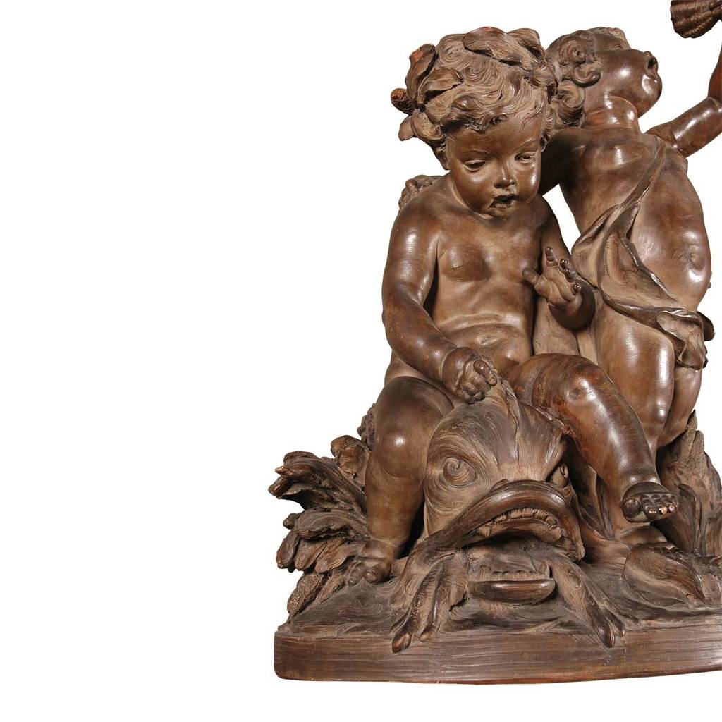 A 19th century French terra cotta statue. view 4