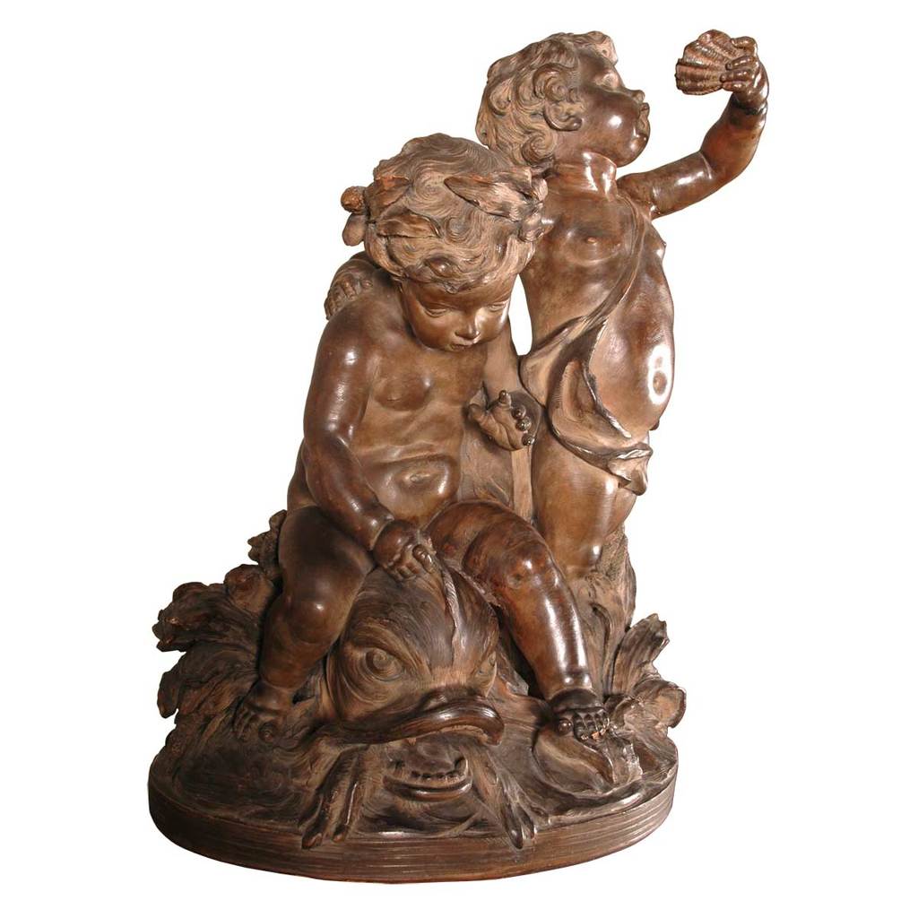 A 19th century French terra cotta statue. view 3