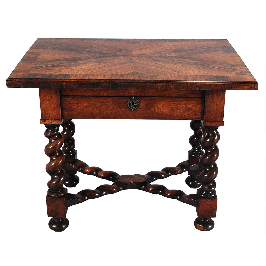 Rosewood Table on Barley Twist Legs