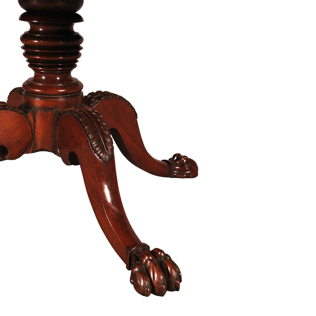 A 19th century Irish round mahogany breakfast table. view 3