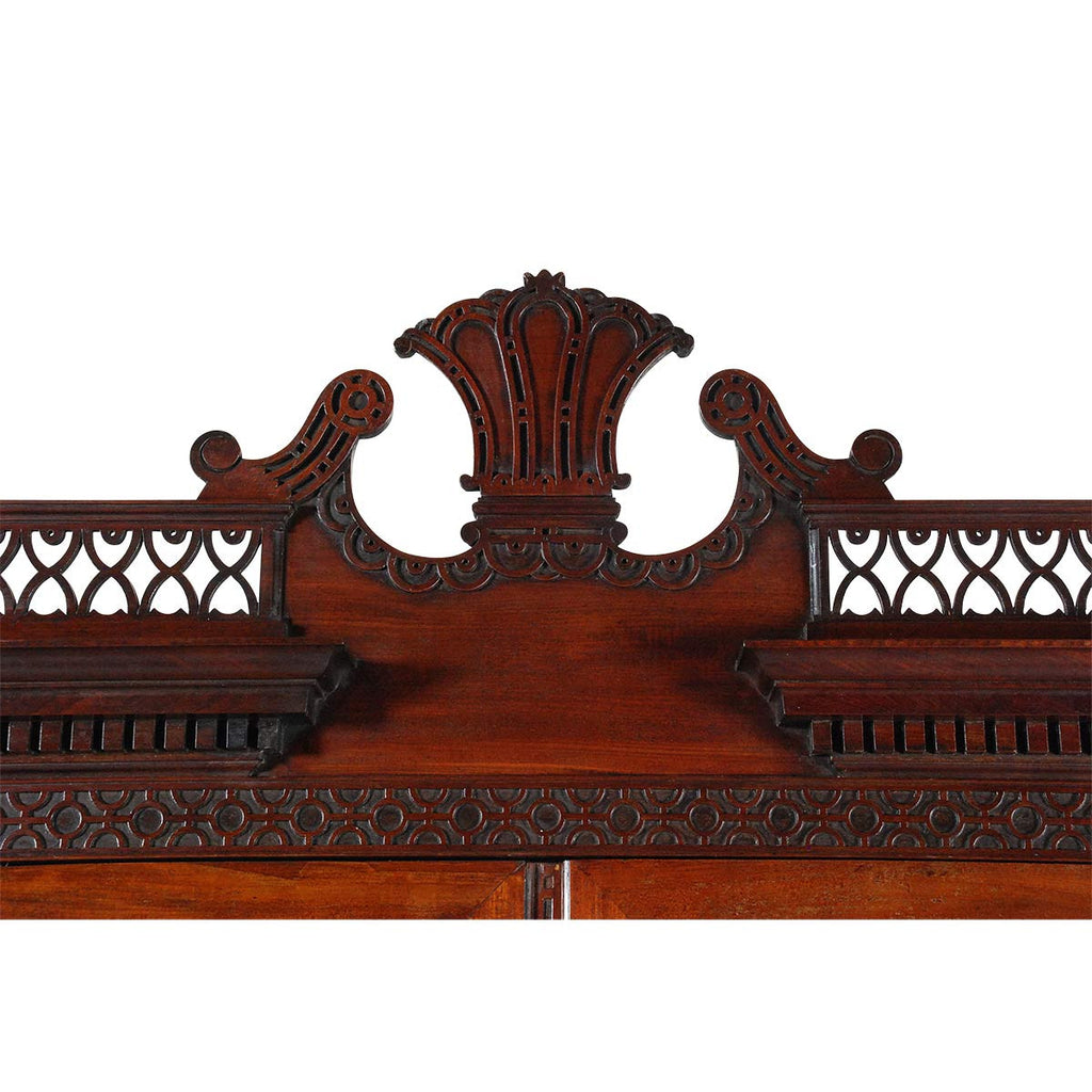 'Chinese Chippendale' Mahogany Secretary
