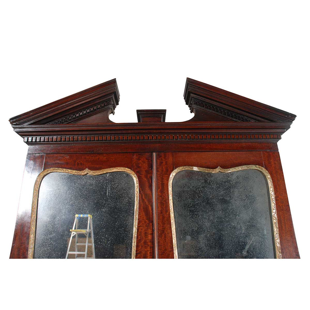 Mahogany Secretary with Broken Arch Pediment
