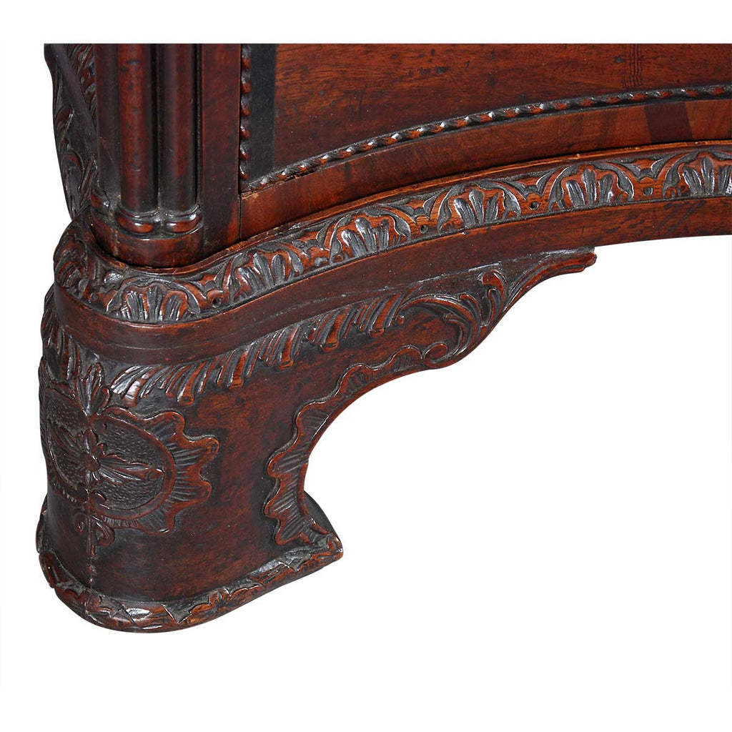 Large Serpentine Chest of Five Drawers