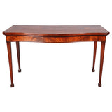 Mahogany Serpentine Serving Table