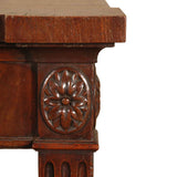 A mahogany serving table standing on tapering, stop-fluted legs. View 2