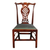 Set of Six Dining Chairs with Lattice-Work Splat