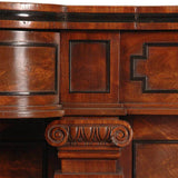 An English mahogany sideboard with strong architectural elements. view 4