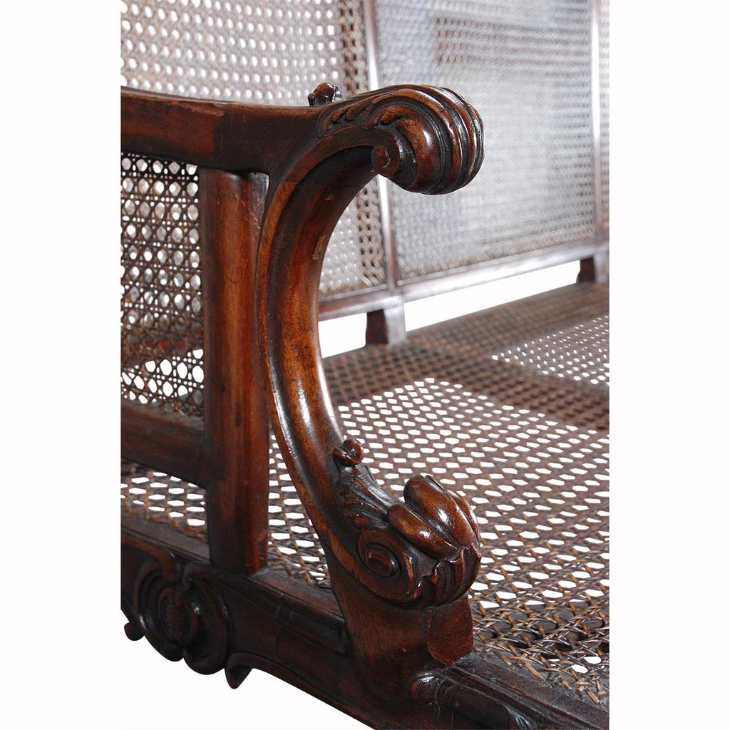 Sofa with Caned Back and Seat