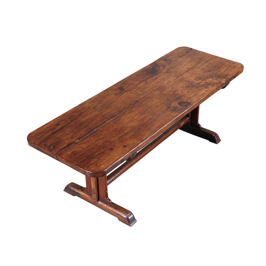 A mid-18th Century oak farm table with two-boards. view 2