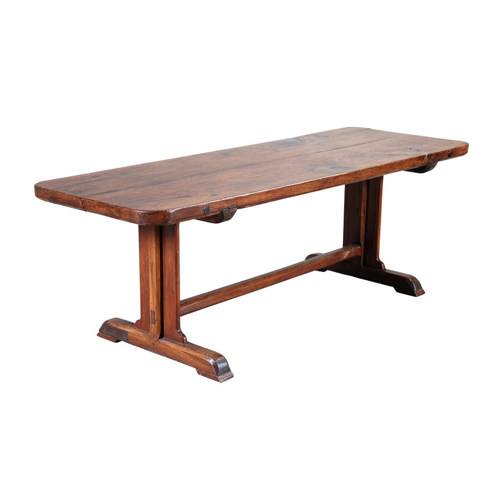 A mid-18th Century oak farm table with two-boards. view  1