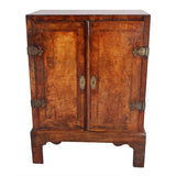 An Early Walnut and Oak Cabinet on Stand