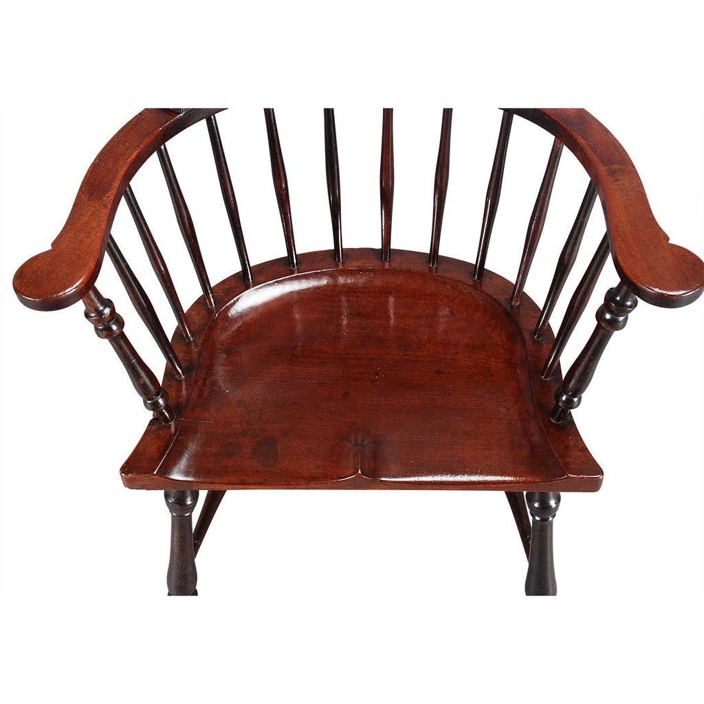Low-Back Mahogany Windsor Chair