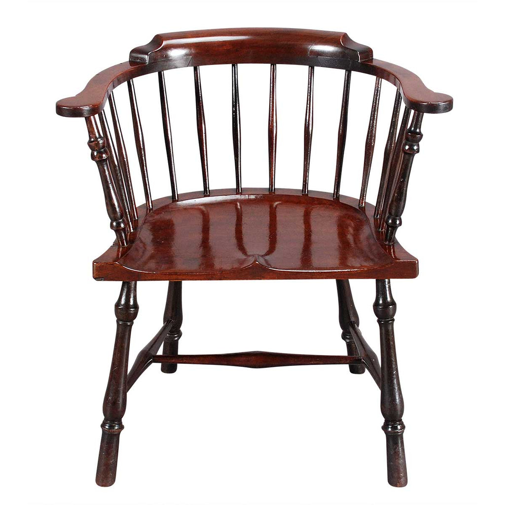 Low-Back Mahogany Windsor Chair