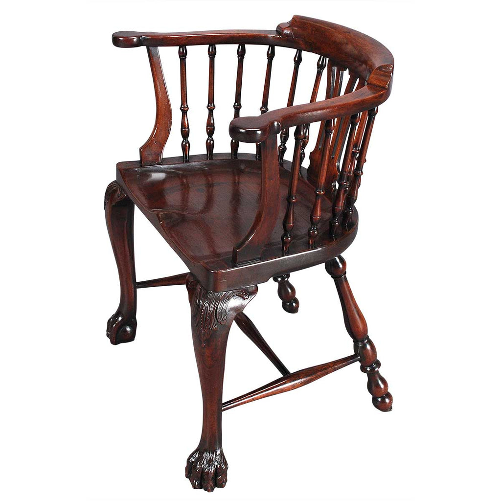 Mahogany Windsor Chair with Hairy Paw Feet