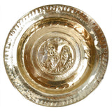 17th Century Alms Pan with Annunciation Scene