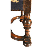 Large and Early Flemish Armchair Covered in Needlepoint