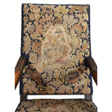 Large and Early Flemish Armchair Covered in Needlepoint