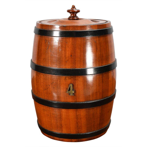 Fruitwood Barrel with Lid