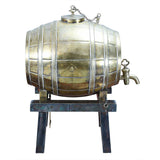 Gilt Silver Barrel-Shaped Decanter