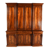 Breakfronted Cabinet Veneered in Flame Mahogany