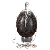 A Rare Etched Coconut Powder Flask