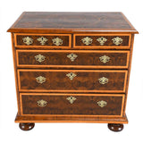 William and Mary Period Oyster Chest with Holly Banding