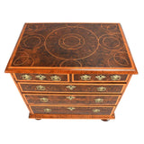 William and Mary Period Oyster Chest with Holly Banding