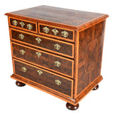 William and Mary Period Oyster Chest with Holly Banding