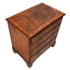 Small Figured Walnut Chest with Brushing Slide