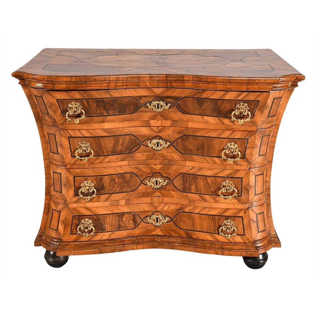 Shaped German Commode in Walnut
