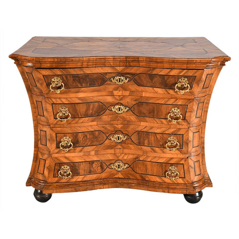 Shaped German Commode in Walnut