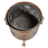 Copper and Brass Bucket on Paw Feet