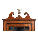Hanging Corner Cabinet with Swan Neck Pediment