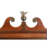 Hanging Corner Cabinet with Swan Neck Pediment