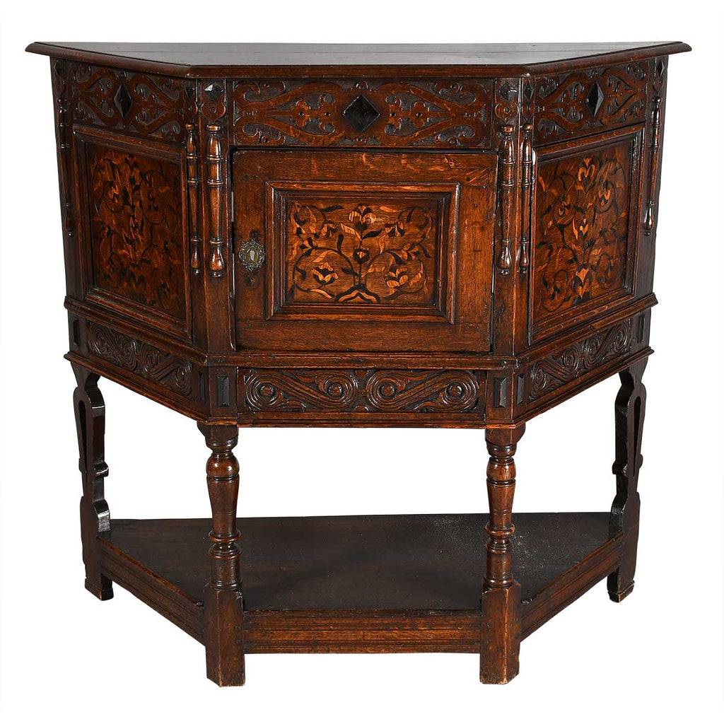 An Unusual Charles II Period Oak Cupboard