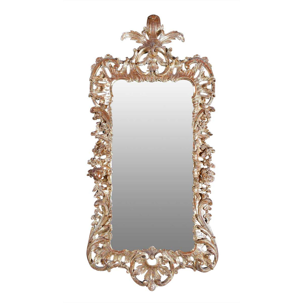 Boldly Carved George III Period Giltwood Mirror