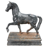 Iron Sculpture of a Pacing Horse