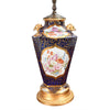 Ironstone Lamp with Gilt Rose Handles