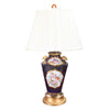 Ironstone Lamp with Gilt Rose Handles