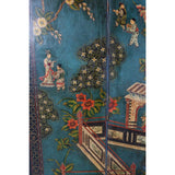 Four Panel Chinoiserie Leather Screen