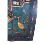 Four Panel Chinoiserie Leather Screen