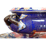 A Mason's Ironstone Tureen with Cover, Stand, and Ladle